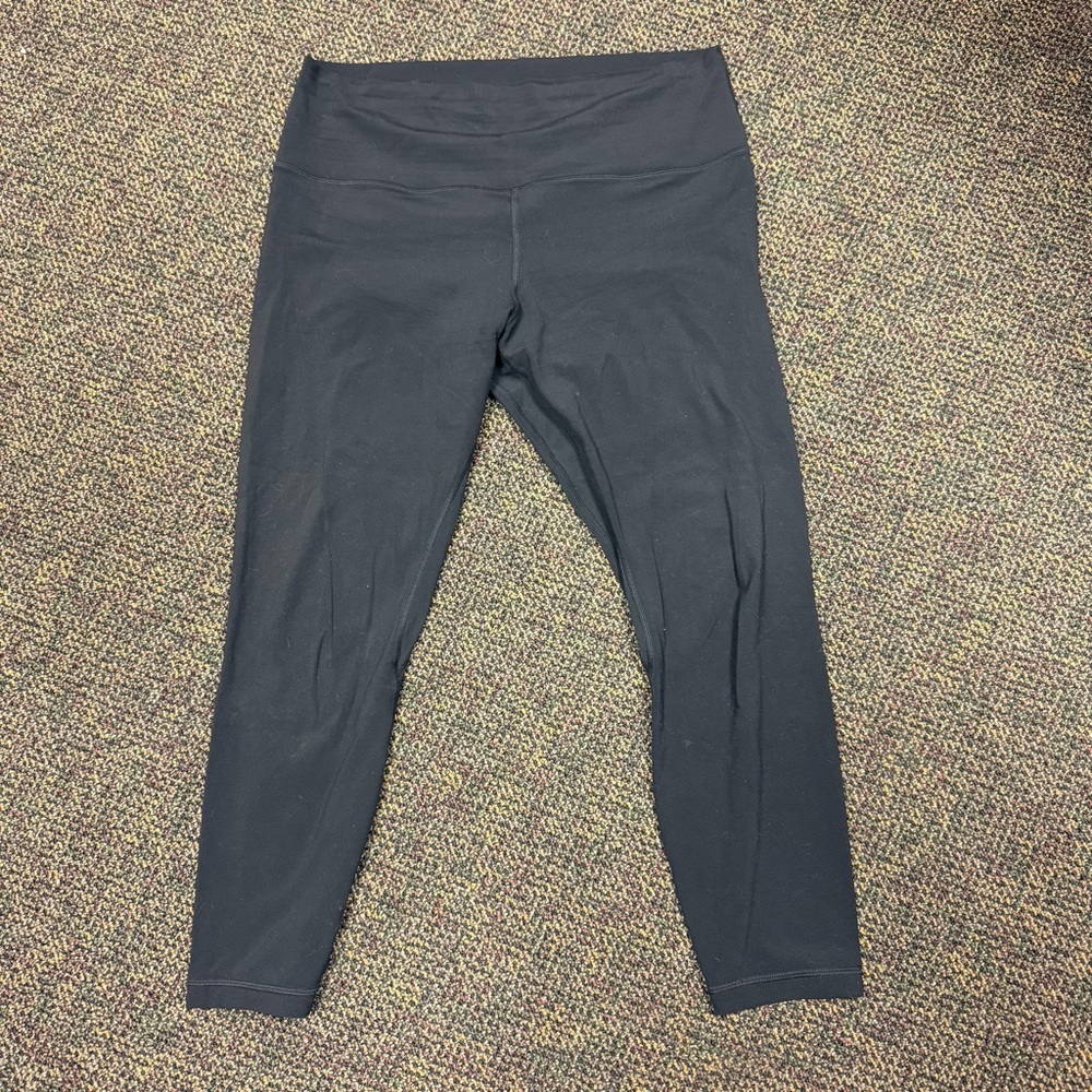 Lululemon Black Leggings Horned Frogs Logo High Rise Size 14
